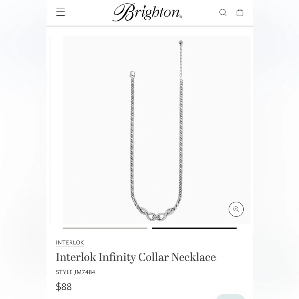 Brighton Interlok Infinity Collar Necklace - Picture 6 of 7